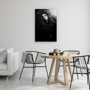 Tablou canvas - Studio, Monocrom, Studio, Fata, Intuneric, Fum, 60 x 90 cm - Img 4