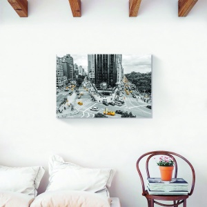 Tablou canvas cu taxi galben în Central Park, New York