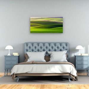 Tablou Canvas - Teren Verde, Domenii, Vara, Peisaj, Moravia, Verde, Luxurianta, 50 x 100 cm - Img 4
