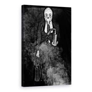 Tablou canvas - Thanatos, Gaz, Abur, Alb-Negru, 40 x 60 cm
