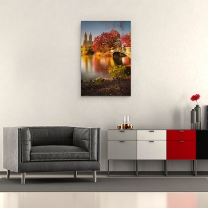 Tablou canvas - Toamna In Central Park, Manhattan, Oras, Toamna, Toamna, 40 x 60 cm - Img 2