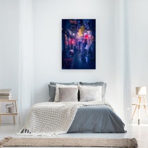 Tablou canvas - Tokyo, Asiatic, Japonia, Noapte, Lampi, Lampa, 60 x 90 cm - Img 3