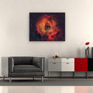 Tablou canvas - Trandafirul Din Cer, Floare, Foc, Flacara, 60 x 75 cm - Img 2