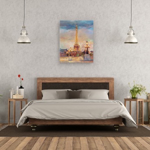 Tablou canvas - Turnul Eiffel seara, 60 x 75 cm - Img 3