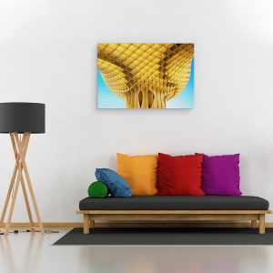 Tablou canvas - Umbrela De Soare, Parasolar, Lemn, Sevilla, Parasolar, Ciuperci, 60 x 90 cm - Img 2