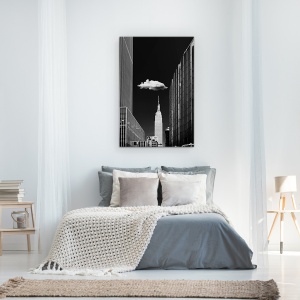 Tablou Canvas - Un Singur Nor, Oras, Strada, Turism, Peisaj Urban, Arhitectura, 80 x 120 cm - Img 3
