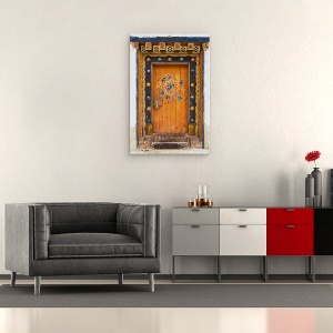 Tablou canvas - Usi Ornamentate, Maro, Negru, Aurit, 80 x 120 cm - Img 2
