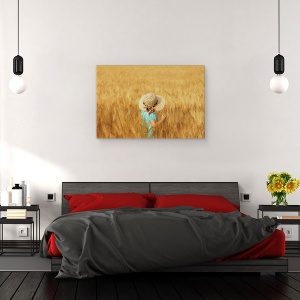 Tablou canvas - Vara, Camp, Semanatura, Copil, 40 x 60 cm - Img 3