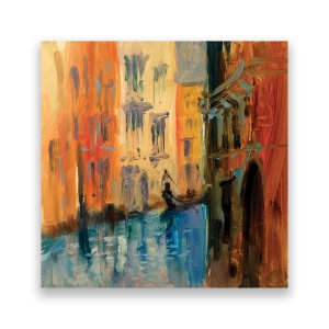Tablou Canvas - Venetia, Oras, Cladiri, Vara, Pictura, 60 x 60 cm