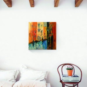 Tablou decorativ Veneția vară pe canvas 60x60 cm