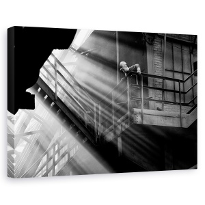Tablou canvas - Viata, Raze De Lumina, Lucrator In Constructii, Muncitor, 60 x 90 cm