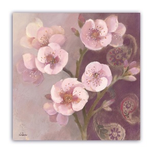Tablou Canvas - Vintage, Floral, Orhidee, Roz, 60 x 60 cm