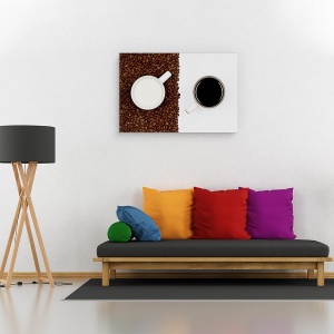 Tablou canvas - Yin Si Yang, Cafea, Ceasca, Cana, Bucatarie, 40 x 60 cm - Img 2