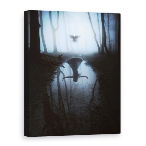 Tablou canvas - Zboara Spre Tine, Conceptual, Oameni, Stare De Spirit, Reflectie, Editare Creativa, 75 x 100 cm