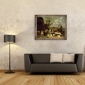 Tablou inramat - Abraham Danielsz Hondius - O vanatoare de ursi, 60 x 80 cm - Img 2