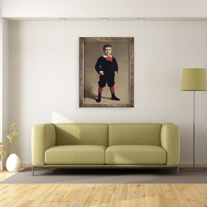 Tablou inramat - Achille Zo - Portretul lui Henri Achille, fiul artistului, 60 x 80 cm - Img 2