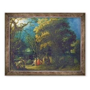 Tablou inramat - Adam Elsheimer - Predica lui Ioan Botezatorul, 60 x 80 cm