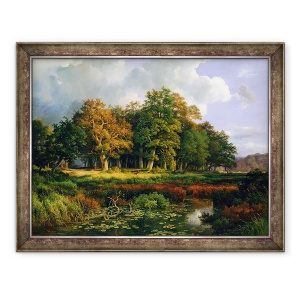 Tablou inramat - Adolf Vollmer - Stangenmuhlengrund in Sachsenwald, 60 x 80 cm