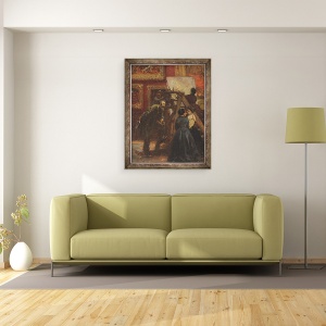 Tablou inramat - Adolph Friedrich Erdmann von Menzel - La Luvru, 60 x 80 cm - Img 2