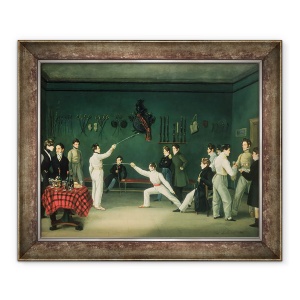 Tablou inramat - Adolphe Ladurner - O scena de scrima, 50 x 60 cm