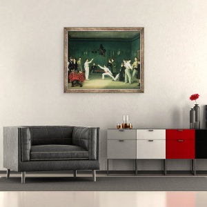 Tablou inramat - Adolphe Ladurner - O scena de scrima, 50 x 60 cm - Img 2