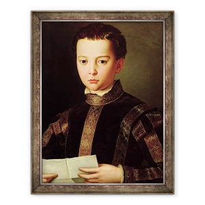 Tablou inramat - Agnolo di Cosimo Bronzino - Portret De Francesco I de Medici 1541-87 ca un baietel, 60 x 80 cm