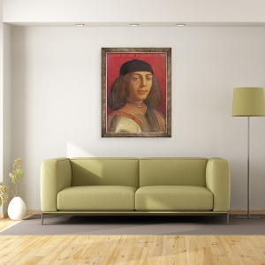 Tablou inramat - Agnolo di Cosimo Bronzino - Portret De Piero di Lorenzo de Medici, 70 x 90 cm - Img 2