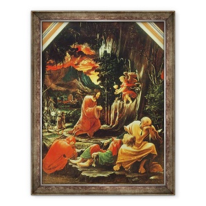 Tablou inramat - Albrecht Altdorfer - Agonia din gradina, din Altarul Sfantului Florian, 60 x 80 cm