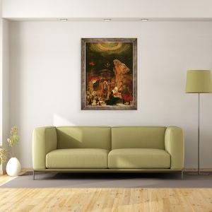 Tablou inramat - Albrecht Altdorfer - Nasterea lui Hristos I, 60 x 80 cm - Img 2