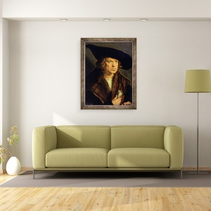 Tablou inramat - Albrecht Durer - Portretul unui Om Necunoscut, 60 x 80 cm - Img 2