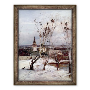 Tablou inramat - Aleksei Kondratevich Savrasov - Ciorile s-au intors, 70 x 90 cm