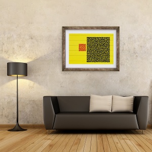 Tablou inramat - Alex Dunn - Poise pe campul galben, 70 x 90 cm - Img 2
