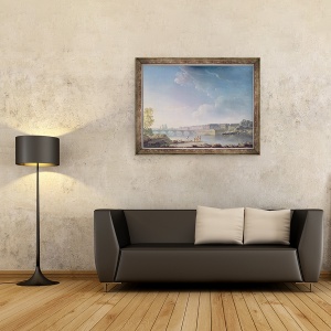 Tablou inramat - Alexandre Jean Noel - Ile Saint-Louis si Pont de la Tournelle, 60 x 80 cm - Img 2