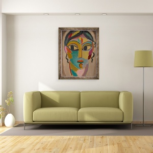 Tablou inramat - Alexej von Jawlensky - Cap mistic, Capul unei fete, 70 x 90 cm - Img 2