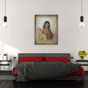 Tablou inramat - Alfred Jacob Miller - Chinook indian, 70 x 90 cm - Img 3