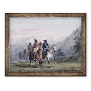 Tablou inramat - Alfred Jacob Miller - Conversarea prin semne, 70 x 90 cm