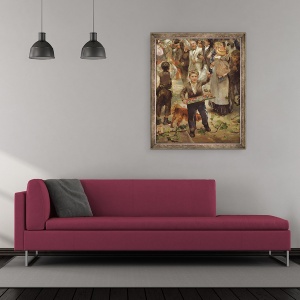 Tablou inramat - Alfred Roll - 14 Iulie 1880, 50 x 60 cm - Img 2