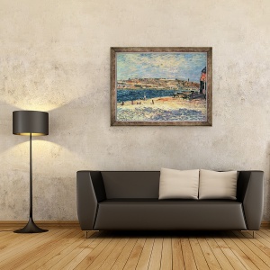 Tablou inramat - Alfred Sisley - Bancile raului la Saint-Mammes, 60 x 80 cm - Img 2