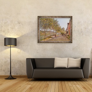 Tablou inramat - Alfred Sisley - Dimineata Iunie in Saint-Mammes, 60 x 80 cm - Img 2