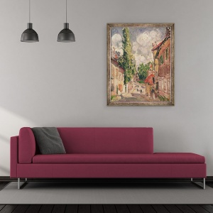 Tablou inramat - Alfred Sisley - Drumul intr-un sat, 70 x 85 cm - Img 2
