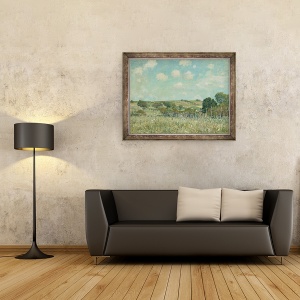 Tablou inramat - Alfred Sisley - Lunca, 70 x 90 cm - Img 2