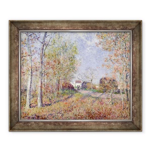 Tablou inramat - Alfred Sisley - Un colt al padurii la Sablons, 50 x 60 cm