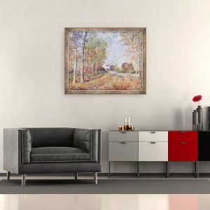 Tablou inramat - Alfred Sisley - Un colt al padurii la Sablons, 50 x 60 cm - Img 2