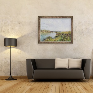 Tablou inramat - Alfred Sisley - Vedere de Saint-Mammes, 60 x 80 cm - Img 2