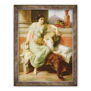 Tablou inramat - Alfred W. Elmore - Pompei, A.D. 79, 60 x 80 cm