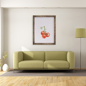 Tablou inramat - Alison Cooper - Trei rosii pe vita de vie, 60 x 80 cm - Img 2