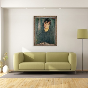 Tablou inramat - Amedeo Modigliani - Servitorul, 70 x 90 cm - Img 2