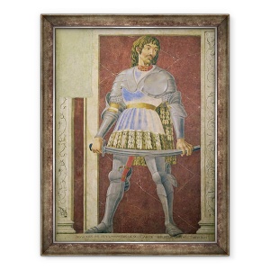 Tablou inramat - Andrea del Castagno - Pippo Spano 1369-1426 din seria Villa Carducci de barbati si femei celebre, 60 x 80 cm