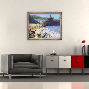 Tablou inramat - Andrew Macara - Alpinism pe stanci, St Ives, 70 x 85 cm - Img 2