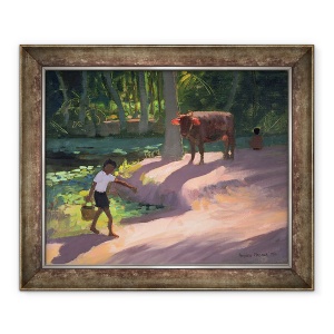 Tablou inramat - Andrew Macara - Kerala Backwaters, India, 70 x 85 cm